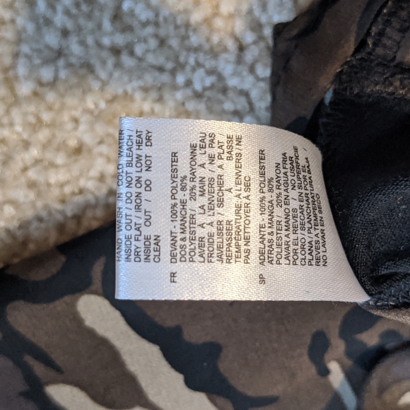 Mixed Media Camo Top - Picture 6 of 7